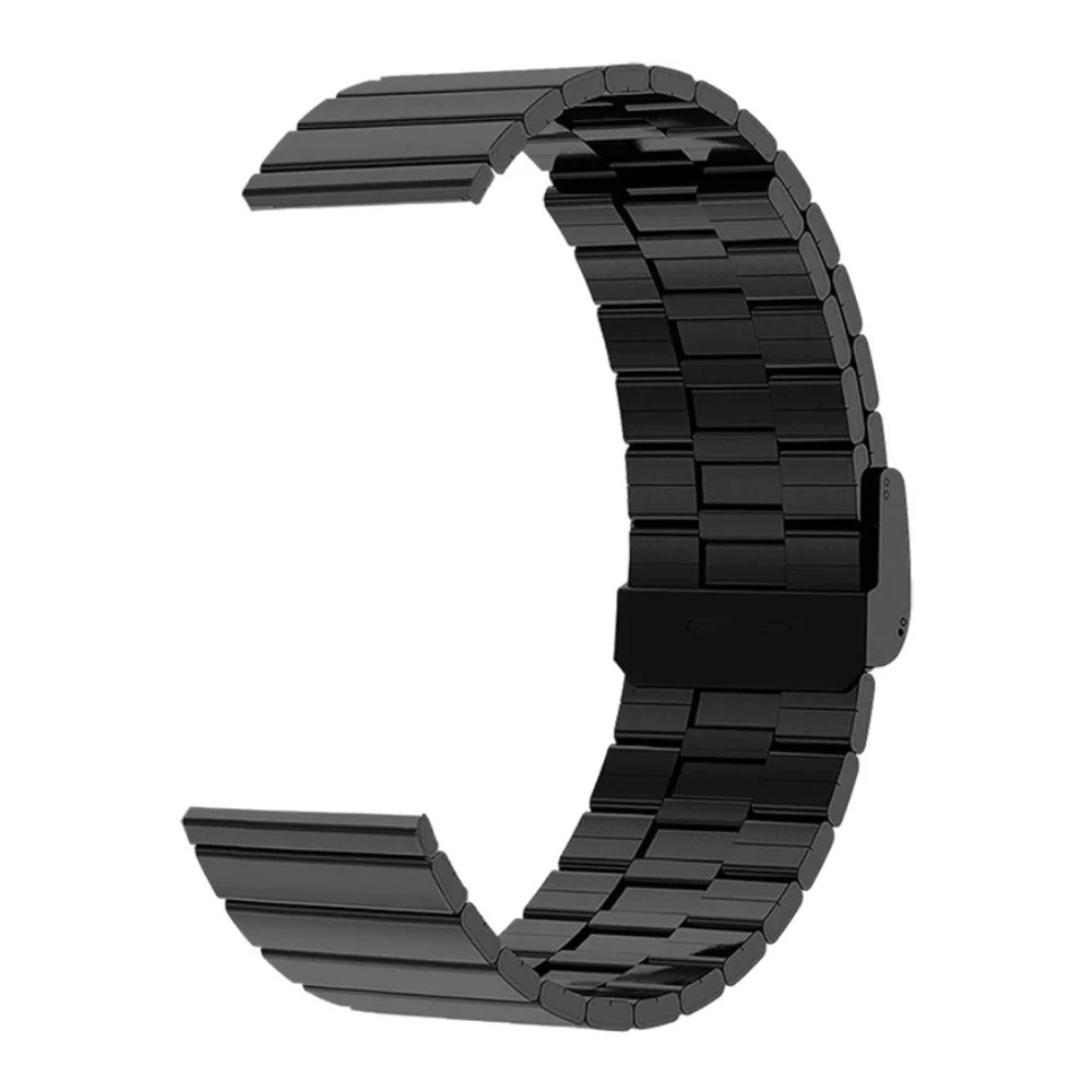 Black Bamboo Joint Stainless Steel Watch Strap