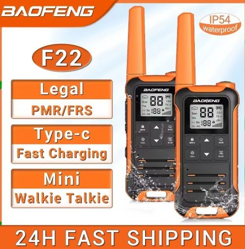 2PCS Baofeng F22 Walkie Talkie Portable Mini Communication Radio Profesional PMR446 /FRS Talkie Walkies Transceiver Radio