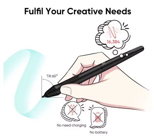 XPPen Deco Mini7 V2 Graphics Tablet 7‘’ Digital Drawing Tablet 16384 Levels for Android Mac Windows Online Education Art Design