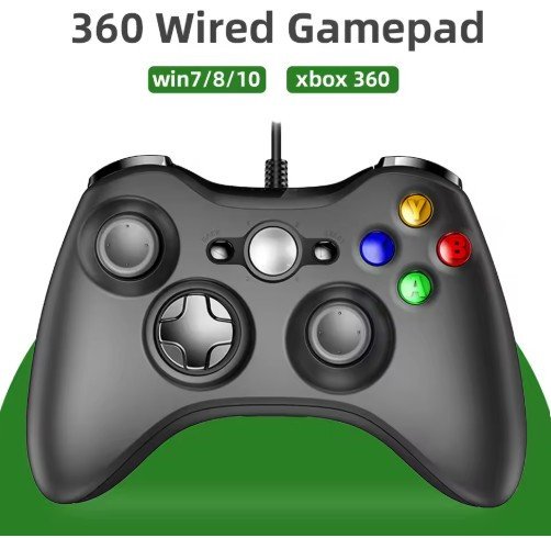 XBOX 360 wired gamepad supports Xbox 360 slim PC gamepad supports Steam and can adapt to Win7/10
