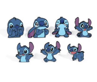 7 Pcs Creative Lilo&Stitch Brooch Personalized Stitch Enamel Pin Backpack Clothing Jewelry Metal Badge Accessories Gift