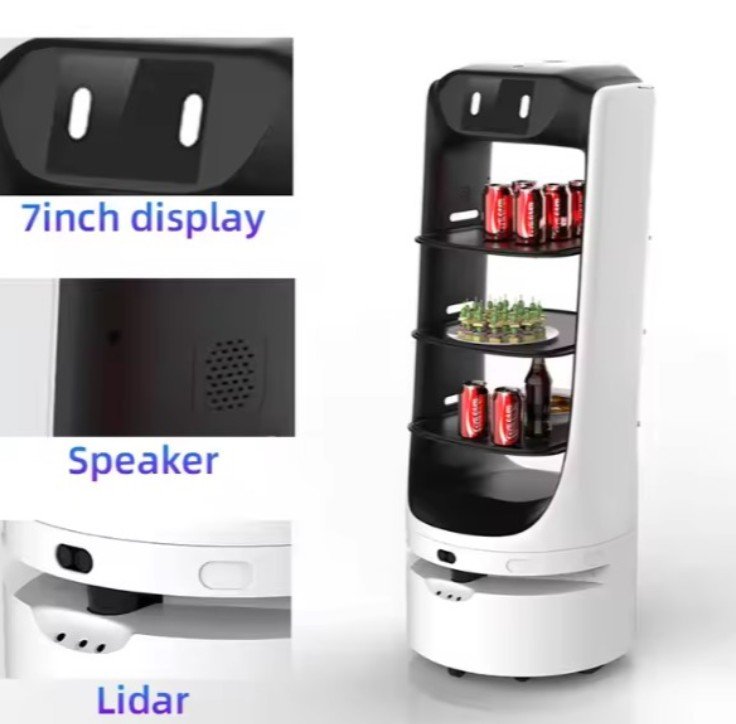 China Factory Sale Deligo Autonom Food Delivery Robot Robotic Service Waiter for Restaurant Hotel Coffee Shop