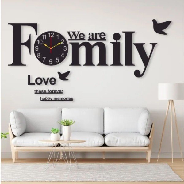 Wooden 3D Wall Clock